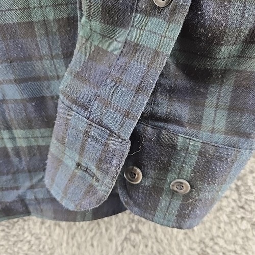 Untuckit Flanellhemd Herren Medium Navy Grün Kariert Polyestermischung Regular Fit - Bild 4 von 7