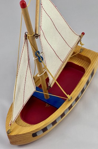 BOAT HANSE OLD WOODEN SAILSHIP VINTAGE RARE MADE IN GDR - Picture 14 of 14