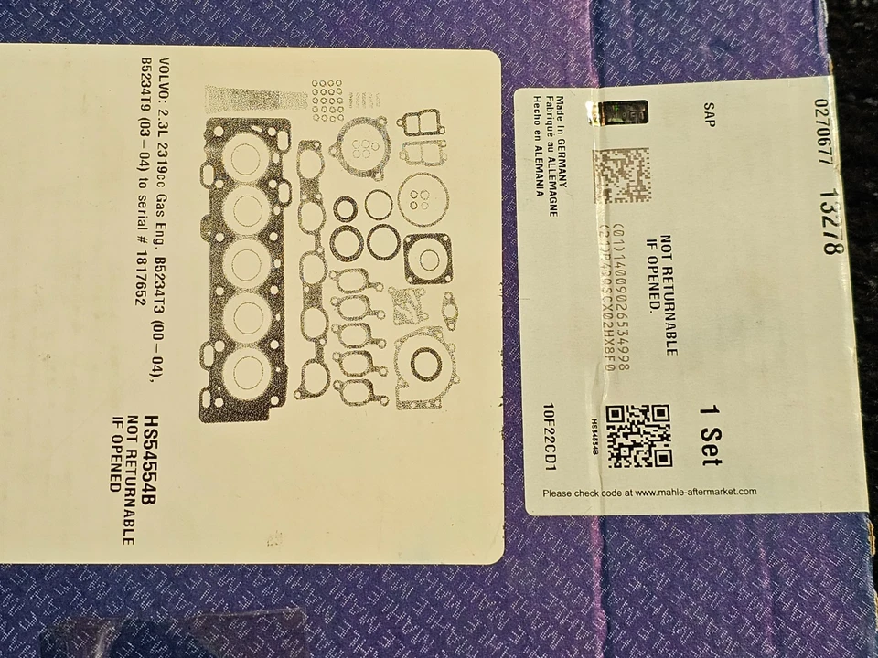 Mahle HS54554B Engine Cylinder Head Gasket For 98-02 Volvo C70 S70 V70 - Изображение 2 из 4