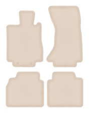 Velours-Fu&szlig;matten f&uuml;r Mercedes S W220 4Matic 1998-2005 lang 4tlg Beige FORTUNA