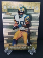 2000 Topps Finest Superstars Marshall Faulk S3 Rams HOF! $3.49 BIN!
