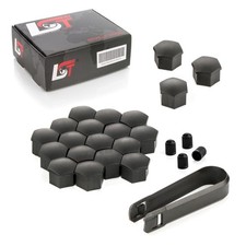 20x Radschraubenkappen Abdeckkappen Radmuttern Set 17 mm Matt schwarz für SAAB