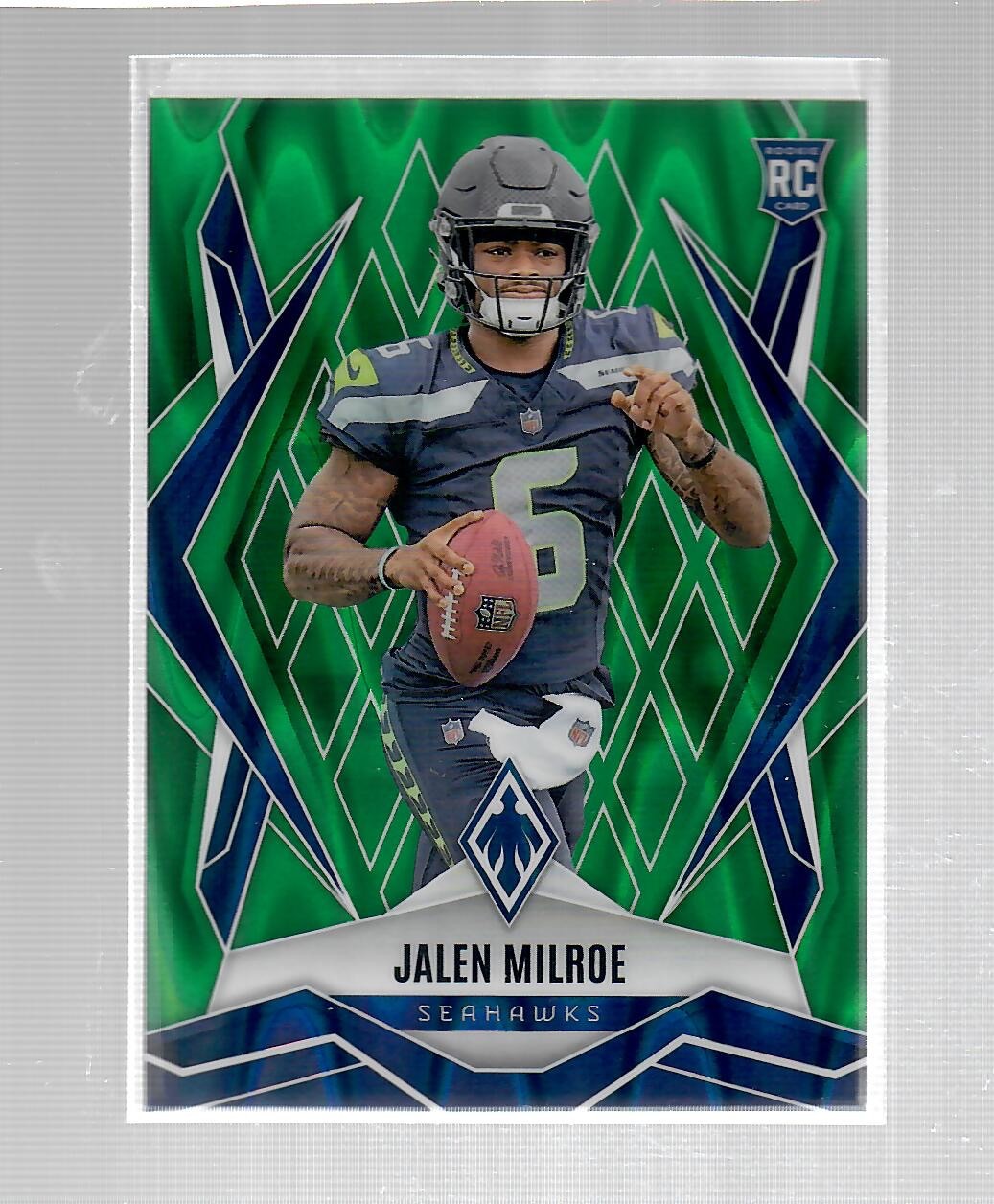 Jalen Milroe 2025 Phoenix Seismic Green  2/25  Rc Rookie card #151