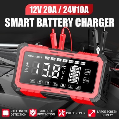 12V/24V Car Battery Charger Intelligent Pulse Repair Automatic for Cars or Truck