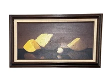 Authentic Al (Alfred) Jackson Still Life Master Cheese Oil Painting Signed COA