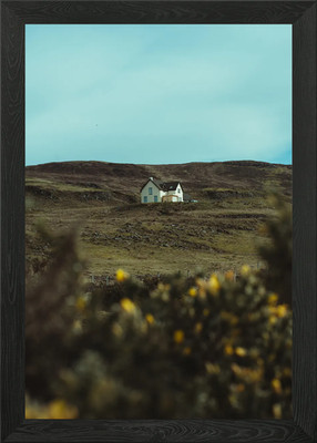 Haus auf einem Hügel (Schottland) Gerahmtes Wandbild Poster Leinwanddruck Bild