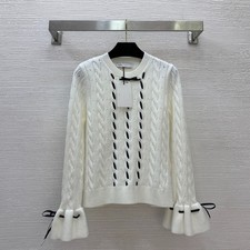 2025 autumn hot sales runway show embroidery weave  sweater SML