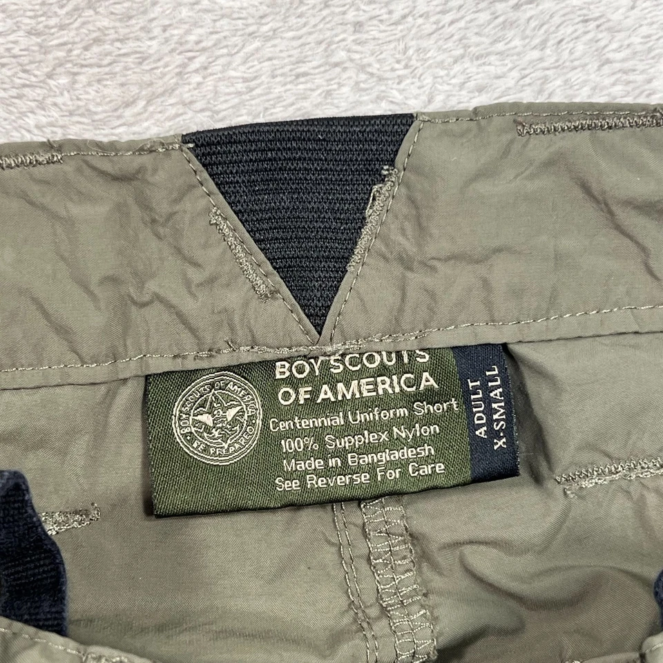 Boys Scout Of America Centennial Uniform Shorts Adults XS Olive Green Cargo - Image 4 of 4