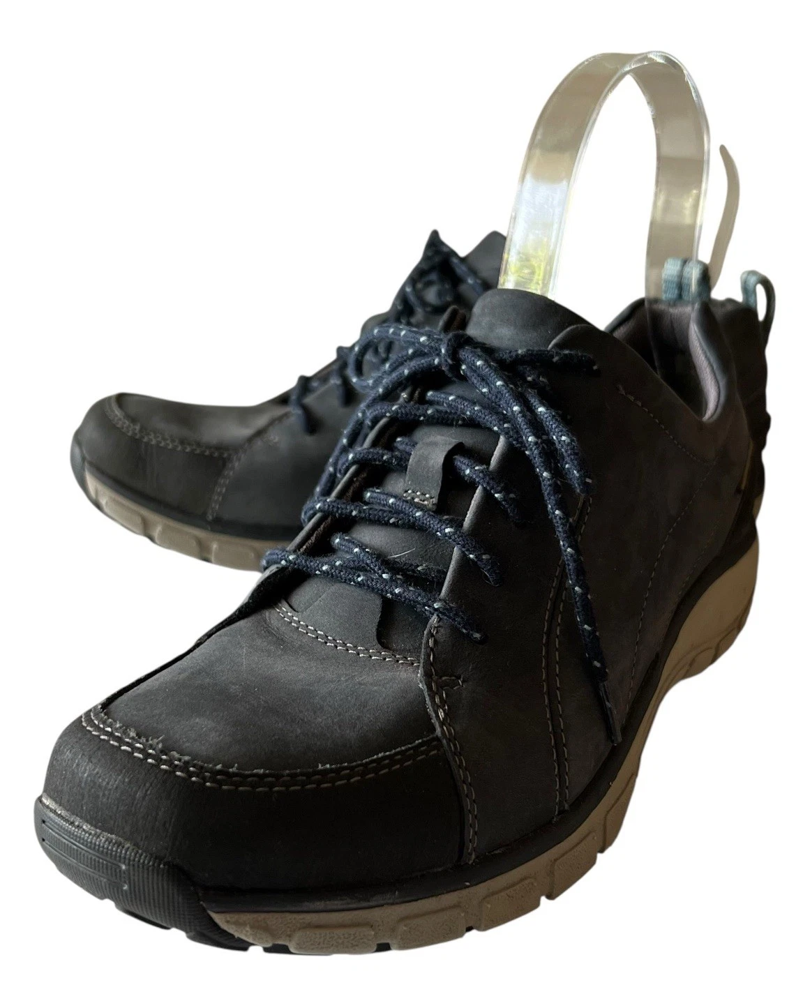Scarpe comode Clarks Wavewalk destrutturate donna US 8 M blu stringate impermeabili