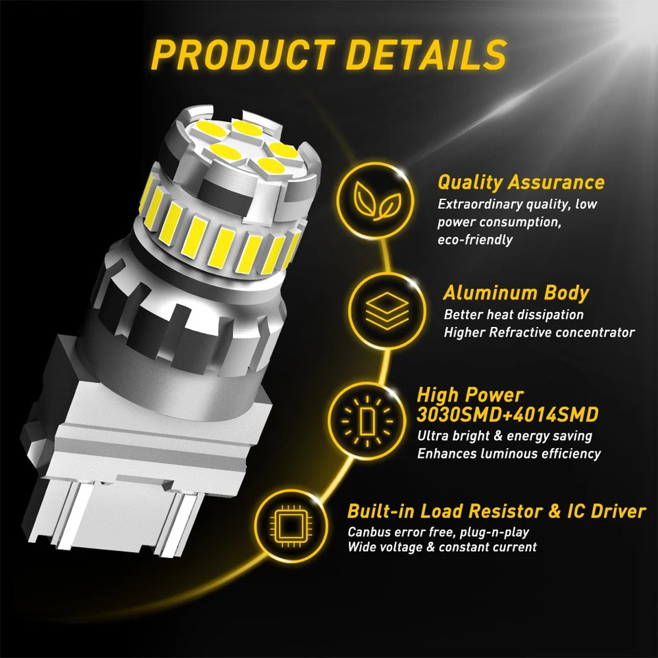 Luz intermitente blanca 3157 bombillas LED para Ford F150 F250 F350 Super Duty 23-SMD Foto 3 de 4