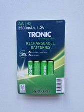AA 2500mAh 1.2v Tronic Rechargeable Batteries 5.49 per battery