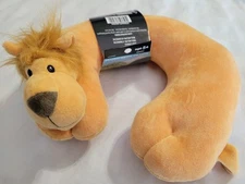 Safari Plush Neck Pillow Lion Royal Deluxe 100% Polyester New w Tags #PL80394