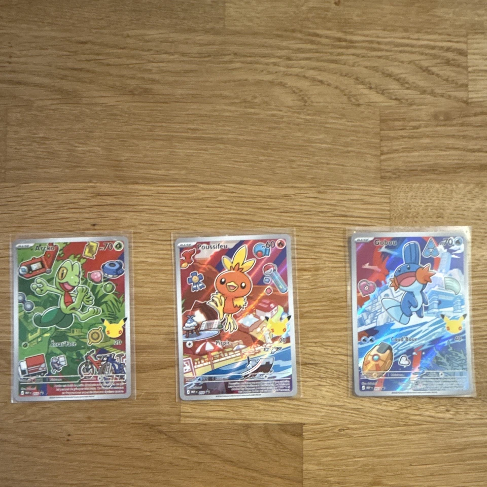 Pokémon Lot 3 cartes promo Arcko Poussifeu Gobou gen 3 FR - Photo 1/1