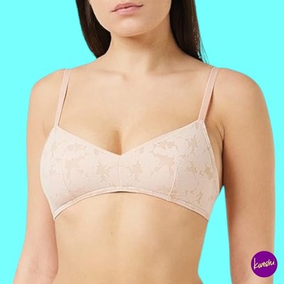 SLOGGI Women's Zero Lace 2.0 Bralette Bustier, Light Brown, UK M | EU 38 | US 6