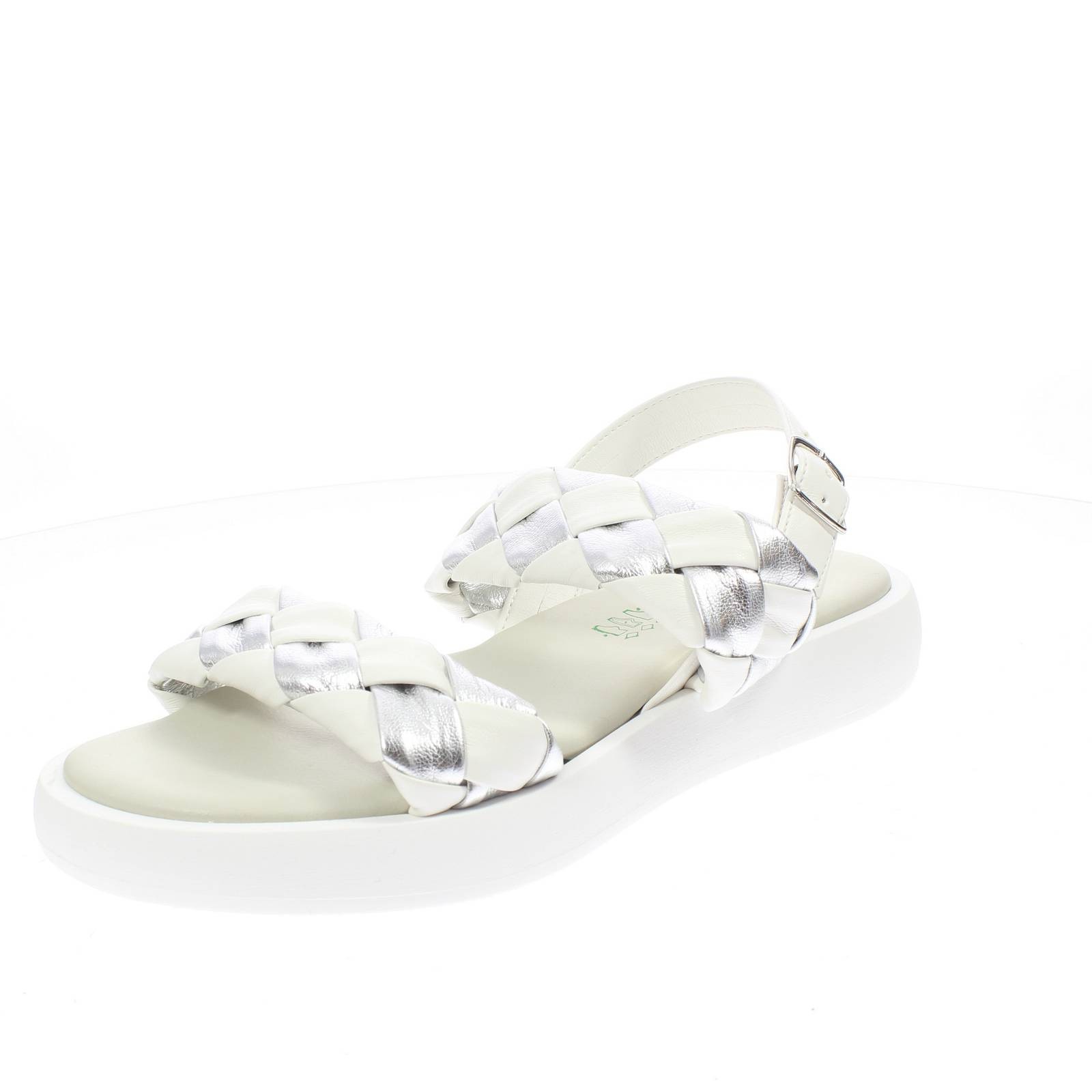 Bio Plateau Sandalen Synthetik weiß - Größe 38 Damenschuhe Plateau Sandalen