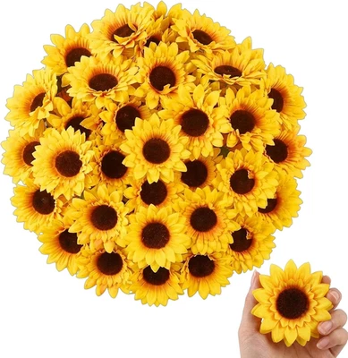 Künstliche Sonnenblumen Dekoration für Tisch und Raum, 9 cm, langlebig - Bild 1 von 4
