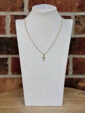 Gold Silhouette Cross Charm Necklace