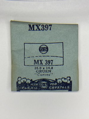 Gruen Curvex Watch Crystal NOS MX3976 - 26x14.8mm GS Repair Part