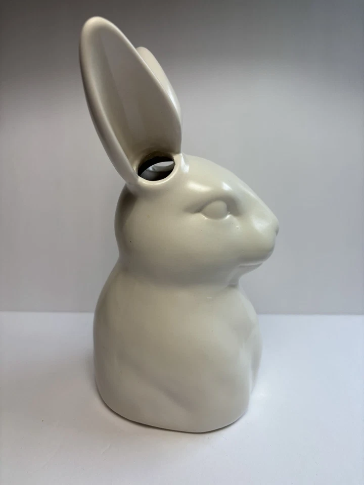 Florero Anthropologie Cholet Blanco Bisque Cerámica Cerámica Conejo Conejo ¡BONITO! Foto 4 de 4