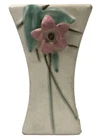 Vintage Art Deco McCoy Pottery Blossom Time 1940s Pink Flower 6.5” Vase