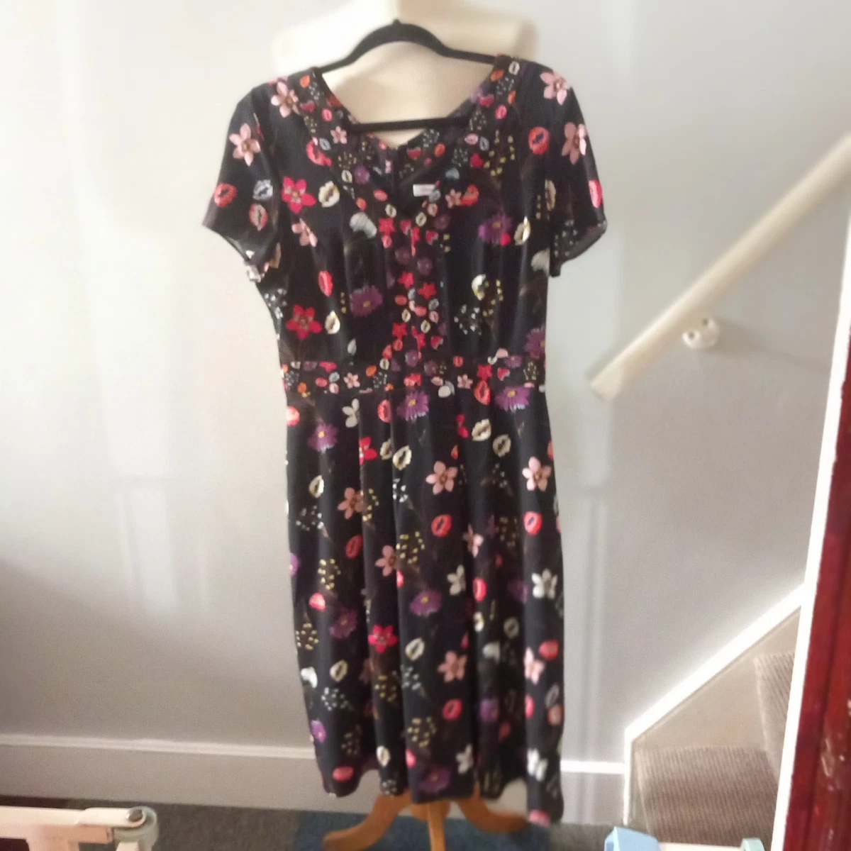 Robe en soie Fenn Wright Manson flambant neuve taille 14 bleue avec