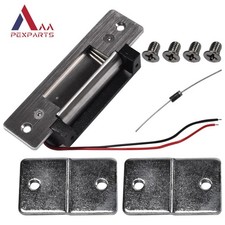 12VDC Fail-Secure/Fail-Safe Adjustable Electric Door Strike Lock - Black
