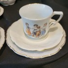 Antique Porcelain Child’s Tea Set w/Children Washing & Playing 23 Piece Germany  — photo 5