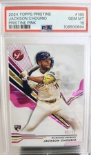 2024 Topps Pristine - Jackson Chourio RC Pink Refractor /15 PSA 10