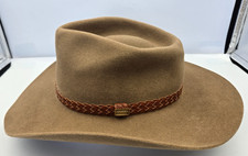 Akubra Snowy River Western Fedora Cowboy Hat Olive Size 56-7 see tool pic