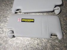 09 10 11 12 13 14 Honda Fit Left Right Sun Visor Shade Pair Gray Used Oem