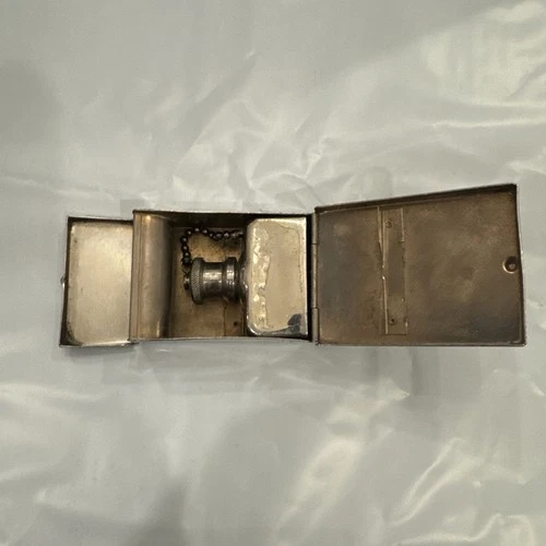 WW2 Medical Needle Sterilizer military field gear w/ metal box holder