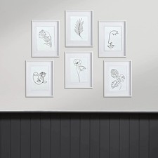 Set of 6 Picture Frames MultiPack Gallery Photo Frame White Wall Hung Minimalist