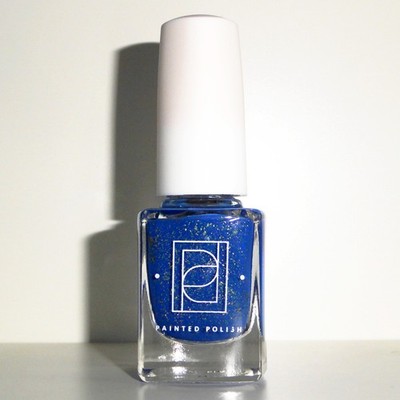LAPIS OF MY HEART Painted polish Indie Nagellack blau gold flakies
