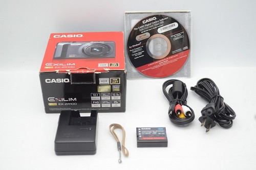 CASIO EXILIM EX-ZR100 12.1MP Compact Digital Camera White w/ Box #250630g - Picture 10 of 10
