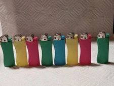 8 Pk Multi Color Disposable Mini Lighters