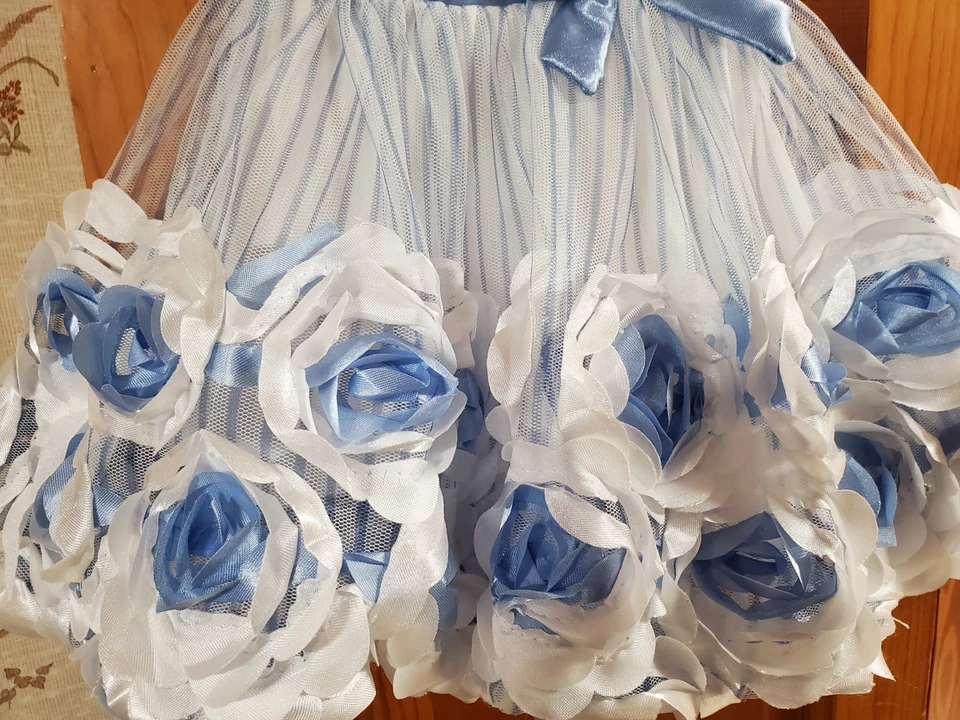 Nannette Baby девочки синий и белый розетка платье для официальных приемов размер 3 / 6 месяцев - Изображение 3 из 4