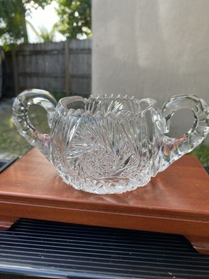 Vintage American Brilliant Period (ABP) Cut Glass Open Sugar Bowl
