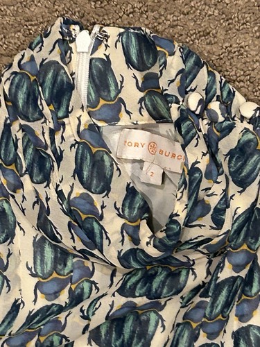 Camicetta donna Tory Burch modello scarabeo scarabeo taglia 2 seta - Foto 4 di 8
