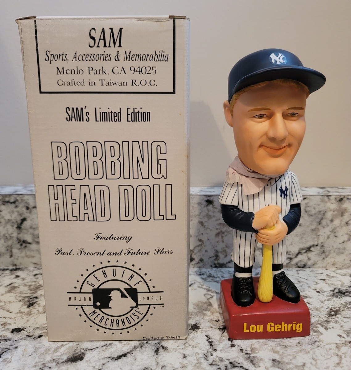 Sam's Limited Edition Lou Gehrig Bobbing Head Bobblehead Doll New