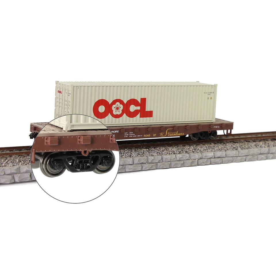 2pcs HO Scale 1:87 Roller Bearing Truck 33" Metal DC Wheelset 4-Springs - Image 2 of 4