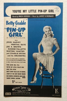 YOU'RE MY LITTLE PIN-UP GIRL - UK Film 1944 Noten - Betty Grable