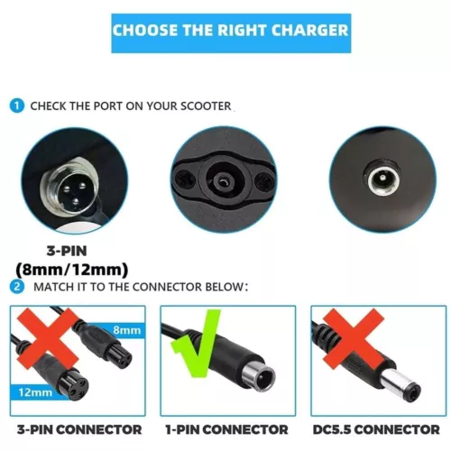 AC Adapter for SEGWAY NINEBOT D28U D18U D38E Electric Scooter Charger Power Cord - Bild 5 von 6