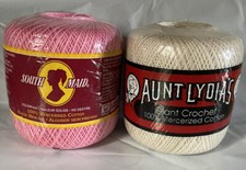 Lot of 2 Aunt Lydia  s And South Maid Crochet Thread 100 Cotton