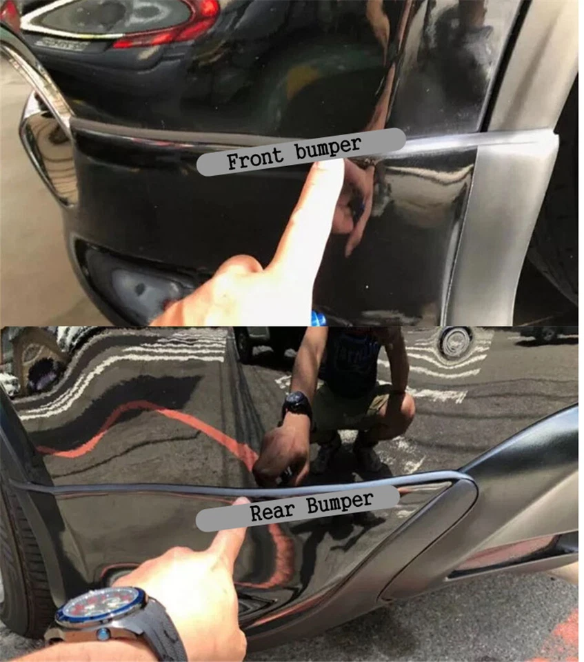 Tira de sello de parachoques de goma para faros de coche inclinados en T 5M Foto 3 de 4