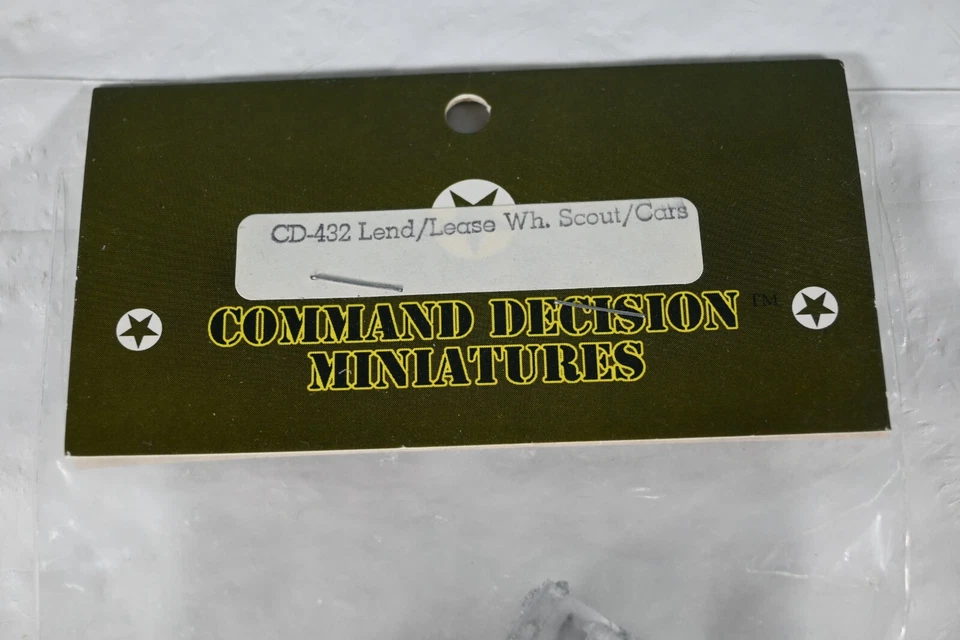 Command Decision Miniatures 15mm CD-432 Lend Lease Wh. Scout Cars - Image 3 of 4