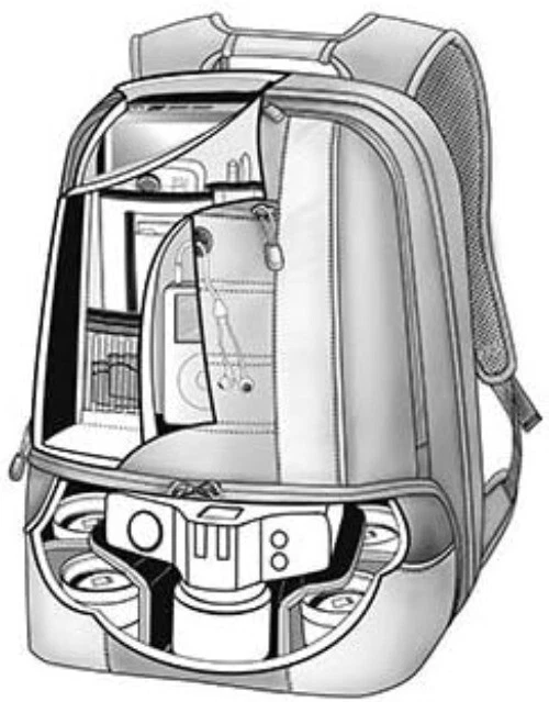 Lowepro CompuDayPack Photo Camera DSLR 250 Laptop Travel City Bag Backpack - Image 3 of 4