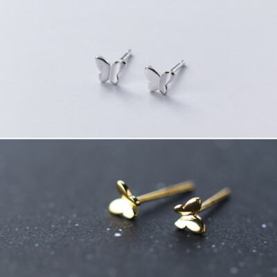 Mini Ohrstecker Schmetterling Sterling Silber 925 Damen Mädchen Ohrringe