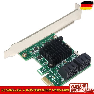 SATA3.0 4 Port Riser PCI-E X1/X4/X8/X16 Erweiterungsadapterkarte 6 Gbit/s für Wi