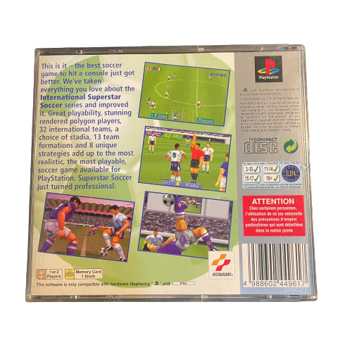 International Superstar Soccer Pro | Sony Playstation 1 PS1 PAL Game + Manual - Picture 3 of 3