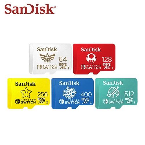 SanDisk Nintendo Switch Carte Mémoire Micro SD SDXC 64GB 128GB 256GB 400GB 512GB - Photo 1/21